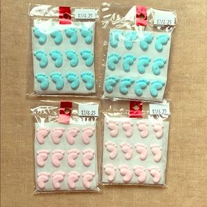 Boy and girl baby feet baking decor